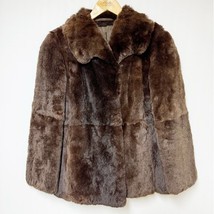 Keska German Womens Fur Coat Brown Authentic Small - $395.21
