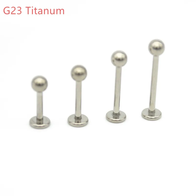 G23 Titanium Lip Stud Labrets Rings Ear Studs Tragus Body Piercing Jewelry Monro - £42.70 GBP