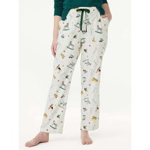 Joyspun Women&#39;s Print Flannel Sleep Pants, Winter White Size XS (0-2 - £14.09 GBP