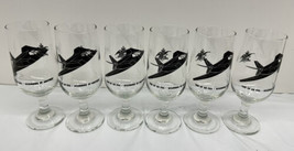 Anheuser-Busch A & Eagle Stealth Bomber Glass Set Of 6 New - $39.55
