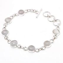 White Monalisa Round Shape Gemstone Fashion Ethnic Bracelet Jewelry 7-8&quot;... - $5.19