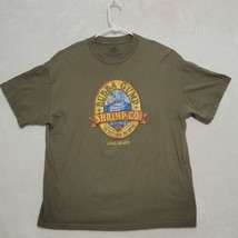 Bubba Gump Shrimp CO. Mens T Shirt Size XL Long beach Green Short Sleeve... - $16.87