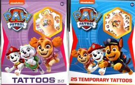 Nickelodeon - Paw Patrol - 25 Temporary Tattoos (Set of 2 Pack) - £11.60 GBP