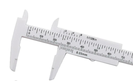 Small 3.15in Vernier Plastic CALIPER accurate Measure Diameter inches AND metric - £14.51 GBP