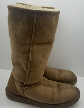 UGG Australia Womens Classic Tall Boots 7 F19008H 5815 Brown Suede - £37.42 GBP