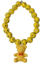 Handmade Women Yellow Beads Fashion Bracelet with Smile Bear Charm - NEW - $92.48 MXN