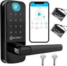 Smart Door Lock, OLUMAT Keyless Entry Door Lock Fingerprint Door Lock with Keypa - £90.20 GBP
