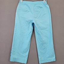 JH Collectibles Womens Capri Size 8 Petite Baby Blue Stretch Preppy Straight Zip - £7.95 GBP