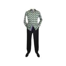 Men Shirt J.Valintin Turkey-Usa 100% Egyptian Cotton Axxess Style A113-12 Green image 4