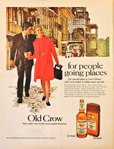 Old Crow Straight Bourbon for people going places Whiskey 1969 Vintage P... - $200.88 MXN