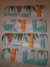 Custom Tropical Oc EAN Waves Palm Trees Surf Surfboard Ceiling Fan - £94.92 GBP