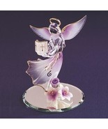 Glass Baron Lavender Angel with Bible Glass Figurine - £35.22 GBP