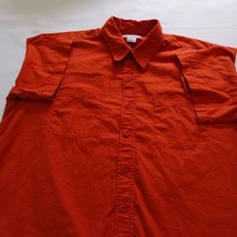 Carhartt Pockets Men's Orange Cotton Button Up Shirt Short Sleeve Size XL image 10