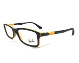 Ray-Ban RB1546 3435 Kinder Brille Rahmen Schwarz Gelb Rechteckig 46-16-125 - £25.44 GBP