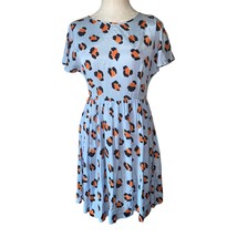 Gorman Printed Dress Short Sleeve Fit and Flare Lightweight Dress Size 8 Blue  - £33.58 GBP