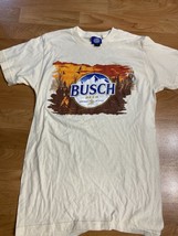 Busch Beer Shirt Mens Small Brew City Campfire Graphic Tee Soft - £8.70 GBP