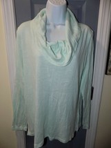 Merona Mint Green Turtleneck Long Sleeve Thin Knit Sweater Size XL Women&#39;s EUC - £15.49 GBP