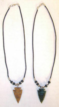 4 REAL STONE ARROWHEAD NECKLACE western fashion jewelry stones arrow hea... - £9.86 GBP