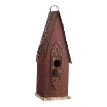 Outdoor Garden Rustic Brown Solid Wood and Iron Bird House - €92,53 EUR