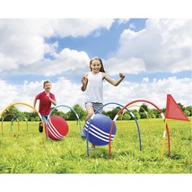 Giant Kick Croquet Game Set | Includes Inflatable Croquet Balls, Wickets... - $64.99