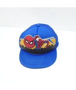 1987 Vintage Kids&#39; Spiderman Marvel Trucker snapback Hat Cap Blue - £20.79 GBP