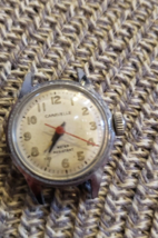 NICE Vintage 40&#39;s 50&#39;s Caravelle Men&#39;s Watch Off White Movement w/ Olive Winds! - £30.36 GBP