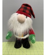 Holiday Time Christmas Animated Walking &amp; Singing Gnome Plush ~Works~ - $12.86