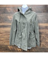 Yoki Outerwear Jacket Medium Collection Light Weight Hooded Zip Olive Green - $15.20