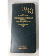 1943 Pocket Calendar And Memo Book Michigan Millers Fire Insurance Co. M... - $14.85