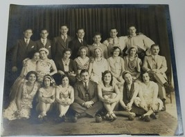 Photo 1920s Cast of College Play Production Flapper Girls and Clowns - $15.15