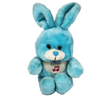 Vintage Mty Blue Bunny Rabbit Hug Me Music Note Stuffed Animal Plush Toy - £52.39 GBP