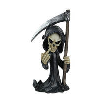 Grouchy Grim Reaper Flipping Bird Hand Painted Statuette Figurine - £23.80 GBP