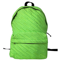 Balenciaga Explorer Logo Quilted Backpack In Neon Green Nylon Men Black ... - $381.90