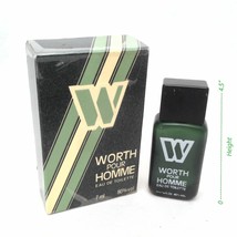 Vintage*WORTH*Pour Homme Travel Size EDT Splash Mini 7 ml / 0.24 oz New in Box - £9.45 GBP