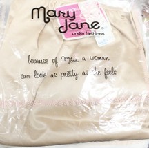 Vintage Mary Jane Half Slip Beige Lace Antron III Nylon Womens  XL NIP - $33.09
