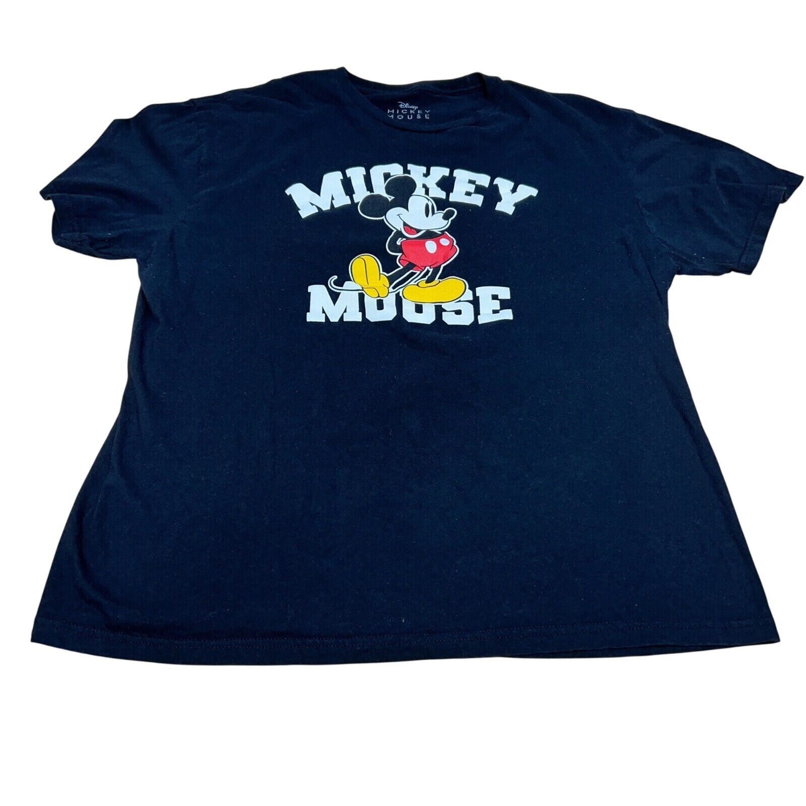Disney Mickey Mouse Graphic Tee T-Shirt Black Cotton Blend Women&#39;s Plus ... - $15.99