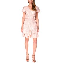 MICHAEL Michael Kors Women&#39;s Julia Palm-Print Fit &amp; Flare Dress Pink L B4HP - £20.04 GBP