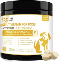 Dog Multivitamins for Overall Health w/ Minerals for Immune Support 120ct - £19.41 GBP