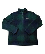 Vineyard Vines Mens Jacket Sz M Green Plaid Sherpa 1/2 Zip Blackwatch - €24,89 EUR
