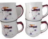 Lot 4 Mugs Cups PFALTZGRAFF SKATING SNOWMAN - £7.76 GBP