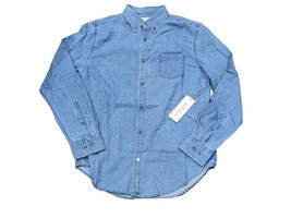 Five Four Men’s Denim Button Down Long Sleeve Shirt Size Small NEW WITH ... - $341.47 MXN