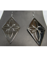 New 3.5&quot; Dangle Earrings Nickel Silver Flower Wind Design Single Panel C... - €25,31 EUR