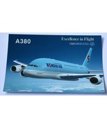 Korean Air Airline Postcard Airbus A380 Airplane Aircraft Collectible Po... - £4.70 GBP