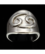 Sterling silver ring Cancer Zodiac 69 symbol Horoscope astrology high po... - $95.08 CAD