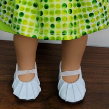 Doll Shoes White Solid Ballet Flat Dress Shoes Sophia&#39;s for American Girl 18&quot; - £5.37 GBP