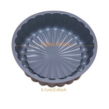 Two Gray Silicone Charlotte Cake Pan Non-Stick Flower Shaped Cake Pan Molds - £8.60 GBP
