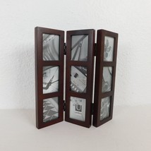 Umbra Mini Shoji Picture Frame Wood Tabletop Holds 1.5" x 2" (x9) Photos 8" High - $11.65