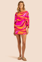 TRINA TURK Vivid Vista Hot Pink Swim Tunic Coverup Size Medium $152 NWT - £39.17 GBP