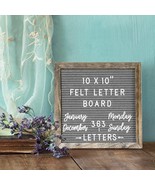 Changeable Felt Letter Boards 10x10 Inches, Rustic Wood Frame G Size: 10... - £9.90 GBP