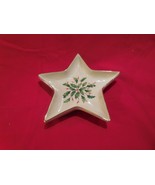 Lenox 24K Gold trimmed &quot;Holiday&quot; 7 1/2&quot;  Christmas Star BonBon/Candy Dish - £15.78 GBP